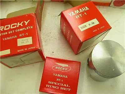 05-2902 1971-71 Yamaha 360 Rt1 Rt-1 (0.50 Oversize) Piston Rocky Cycle New (Red122) 1