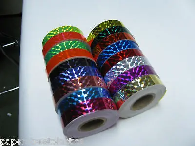 10 Rolls Of Prism Tape, 1/4 Inch X 50 Ft, Your Color Choices, Holographic Mosaic 1