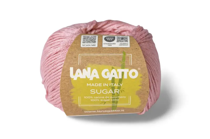 100% Sugar Cane Yarn, Carnation Pink 1