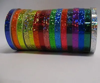 16 Different Color Glittering Tapes, 1/4" X 25 Feet, Holographic Glitter Sparkle 1