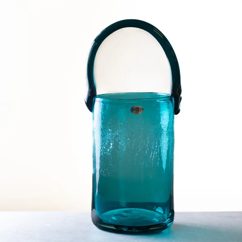 1823 Table Lantern - Seaspray With Cerulean Handle 1