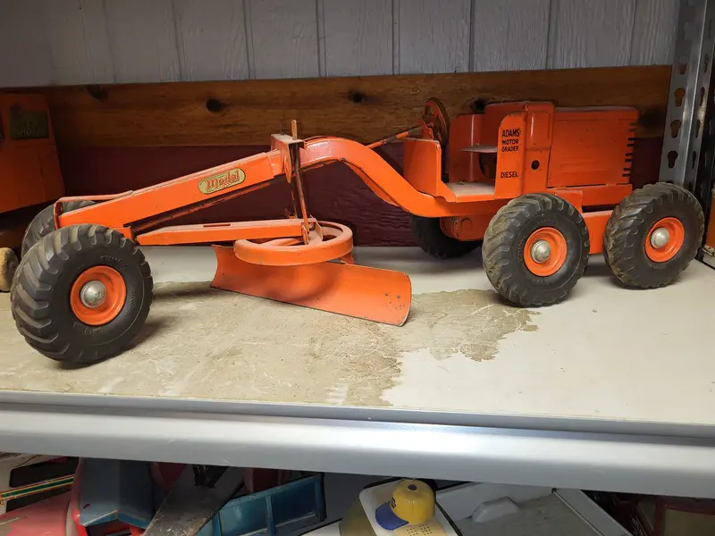 1950'S Doepke Model Heavy Pressed Steel Road Grader Used Toy (Wayne) 1