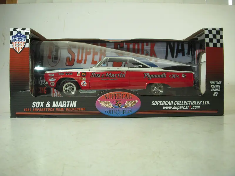 1967 Hemi Belvedere Sox & Martin New Super Stock American Muscle Diecast 1:18 Scale Collectible (N-Top) 1