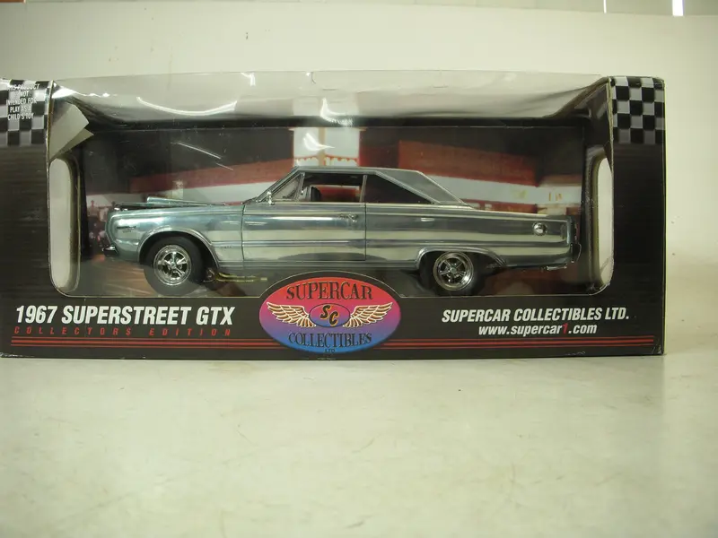 1967 Super Street Gtx Silver Chrome New American Muscle Diecast 1:18 Scale Collectible (N-Top) 1