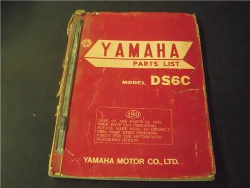 1968-69 Ds6 Ds6c Genuine Yamaha Factory Parts List Binder Manual Book (Man-G) 1