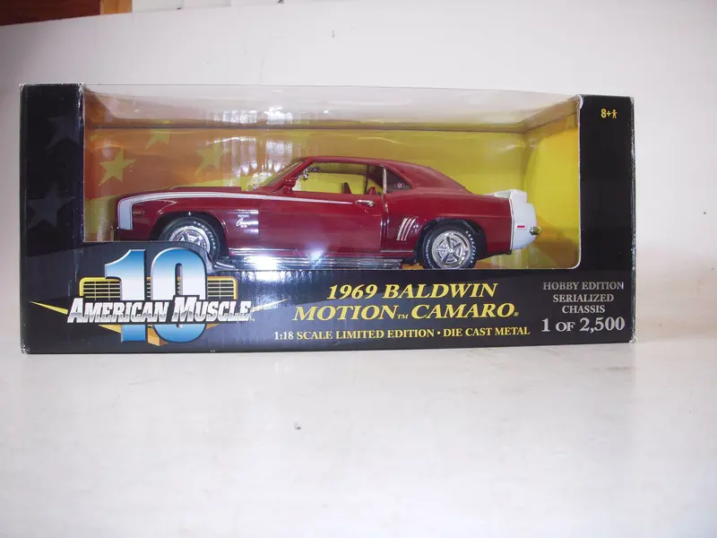 1969 Baldwin Motion Chevy Camaro New Black Hobby Edition Ertl American Muscle Diecast 1:18 Scale (N-Top) 1