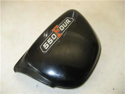1971-76 Honda Cb500 Cb550 Left Side Cover Repaint Black Used 92822-31 (N28) 1