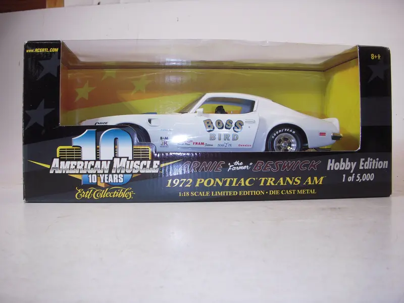 1972 Pontiac Trans Am Arnie "The Farmer" Beswick Ertl New American Muscle Diecast 1:18 Scale (N-Top) 1