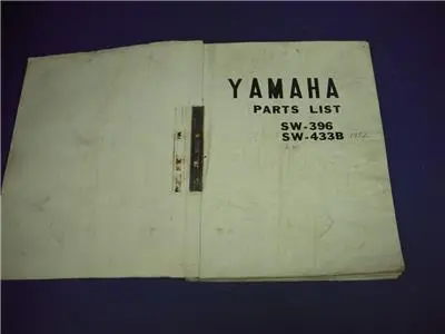 1972 Sw-396 Sw-433B Yamaha Snowmobile Used Parts Manual Book (Man-G) 1
