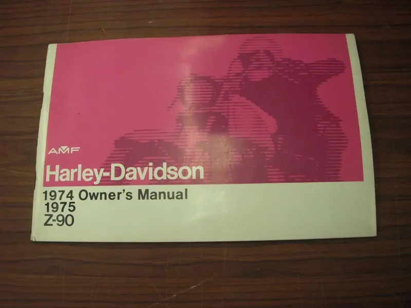 1974 Z-90 Amf Harley Davidson Owners Manual Used Book (Blue-4) 1