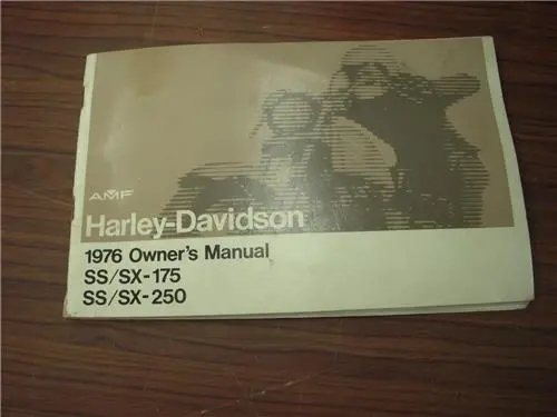 1976 Sx-175 Sx-250 Ss175 Ss250 Amf Harley Davidson Owners Manual Used Book (Blue-4) 1
