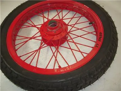 1977 Xs650 650 Yamaha Custom Front Rim Red Powder Coated 19 Inch Spoke Wheel Rim-31 (Wall) 1