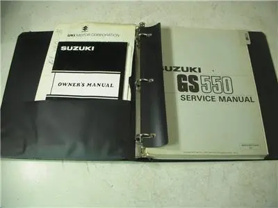 1984 Gs550 Gs550e Es Suzuki Service Owners Manual Binder 99500-335010-03E Book (Man-G) 1