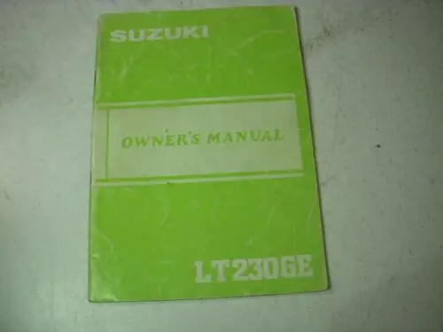 1984 Lt230 Lt230ge Lt230 Atv Suzuki Owners Manual 99011-18A20 Book (Blue-3) 1