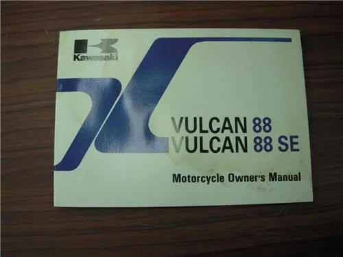 1987-88 Vn1500 1500 Vulcan 88 Kawasaki Owners Manual 99920-1353 Book (Blue-5) 1