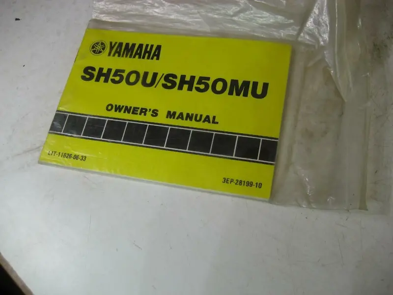 1988 Sh50 U/Mu Yamaha Owners Manual 3Ep-28199 (Blue-2) 1