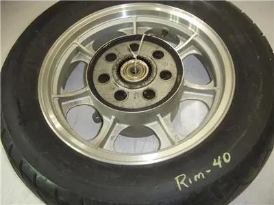 1988 Vn750 750 Vulcan Kawasaki R1179 Rear 15 Inch Rim Hub Silver Wheel Used Rim-40 (Wall) 1