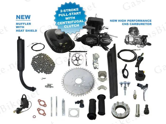 2010 Skyhawk Pull Start, Centrifugal Clutch, Gt5-Ggg-2 66Cc/80Cc, Bike Motor Kit, Black 1