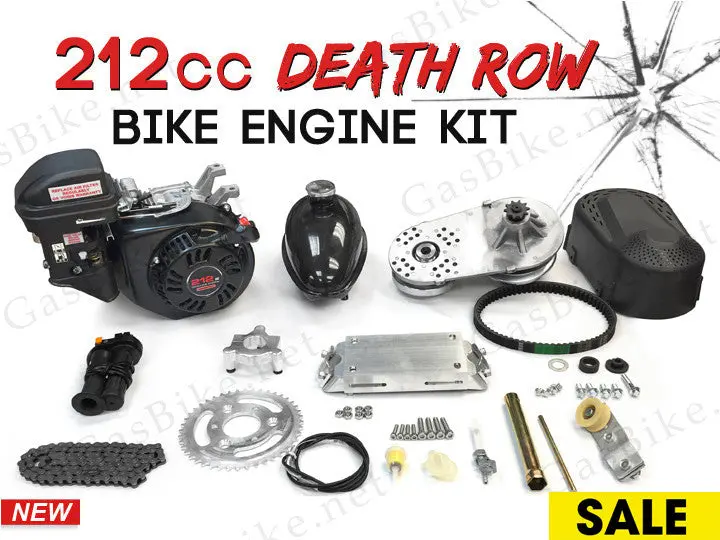 212Cc Death Row Bike Engine Kit - 4-Stroke Gas Motorized Bicycle 1