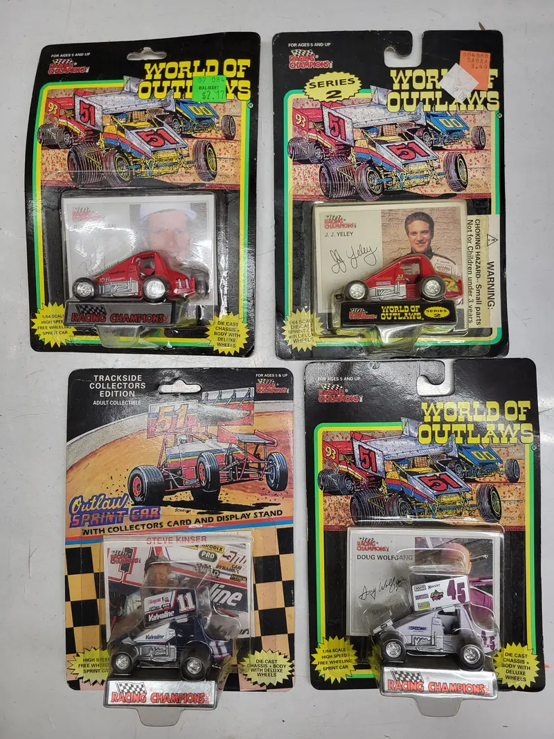 4- World Of Outlaw Shuman Yeley Wolfgang Kinser Sprint Racing Champions New Toy Collectible (I-Top 112624-24) 1