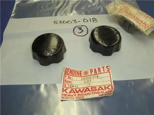 52003-018 1971-76 F6 F7 G4tr Kv100 Nos Kawasaki (3) Oil Tank Cap (Red130) 1
