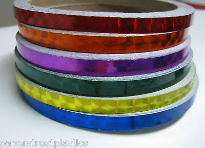 6 Rainbow Colors   Prism Vinyl Tapes  1/4" X 25 Feet 1