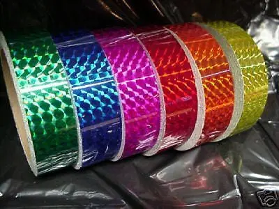 6 Rainbow Colors   Prism Vinyl Tapes  1" X 25 Feet 1
