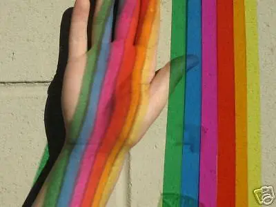 6 Transparent Tapes, 1"X 25Ft,  Rainbow Colors 1