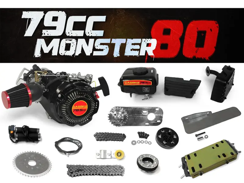 79Cc Monster 80 Bike Engine Kit - Complete 4-Stroke Kit 1