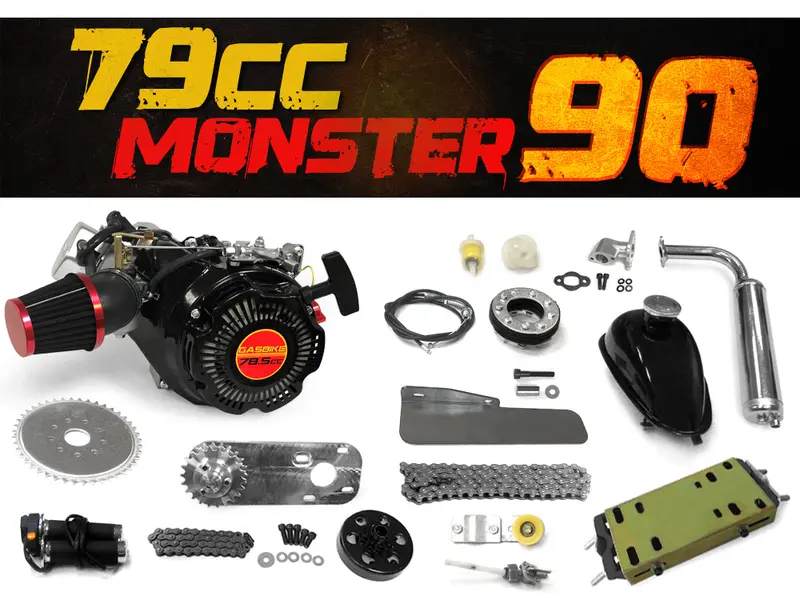 79Cc Monster 90 Bike Engine Kit - Complete 4-Stroke Kit 1