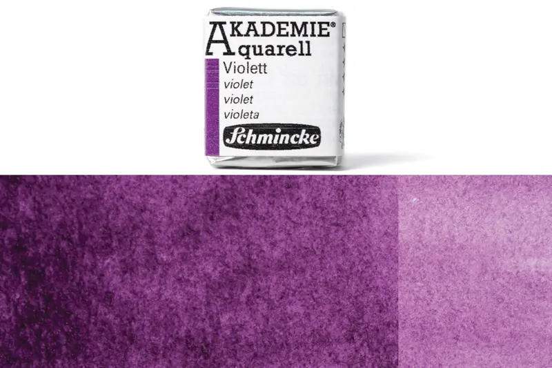 Akademie Watercolor Half Pan, #440 Violet 1