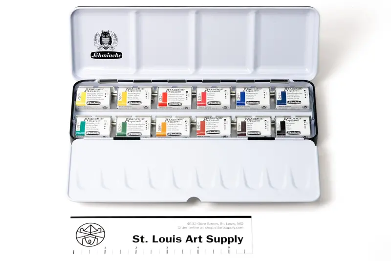 Akademie Watercolors, Set Of 12 Full Pans 1