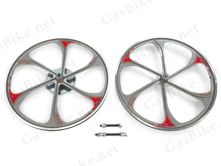 Aluminum Wheels With 44T Sprocket (Silver) (Hy-27) 80Cc Gas Motorized Bicycle 1