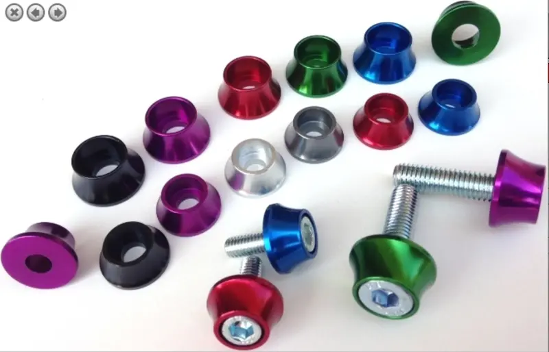 Anodized Aluminum Cap Screw Washer (Blue,Red & Green) 1