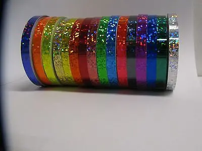 Any 6 Color Glittering Tape 1/4 Inch X 25Feet, Holographic Sequins Sparkle 1
