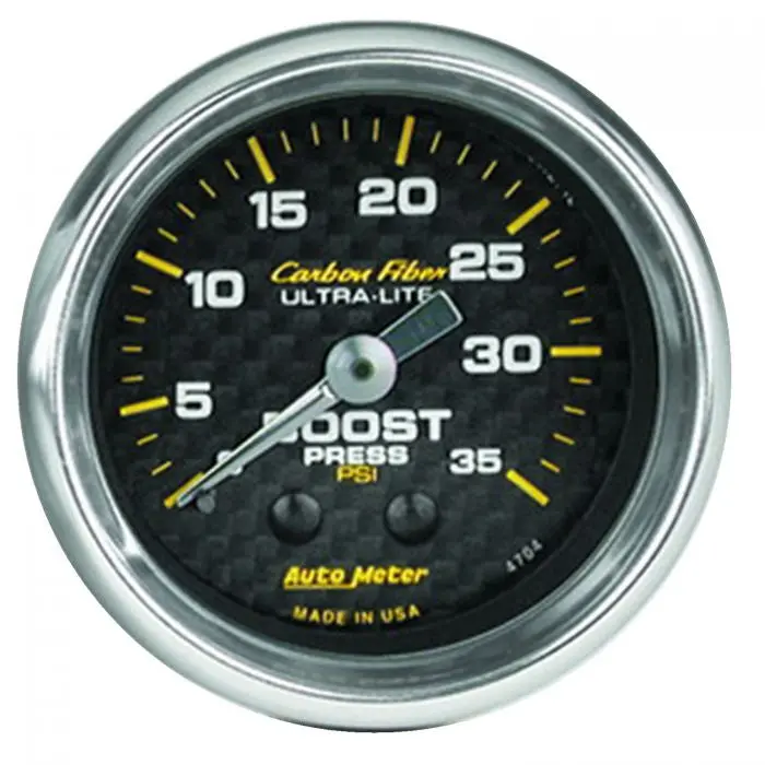 Autometer 2 1/16” Carbon Fiber Series Mechancial Gauge Collection 3