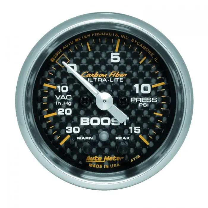 Autometer 2 1/16” Carbon Fiber Series Stepper Motor Gauge Collection 1