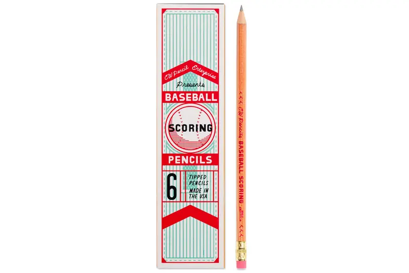 Baseball Scoring Pencils, Set Of 6 1
