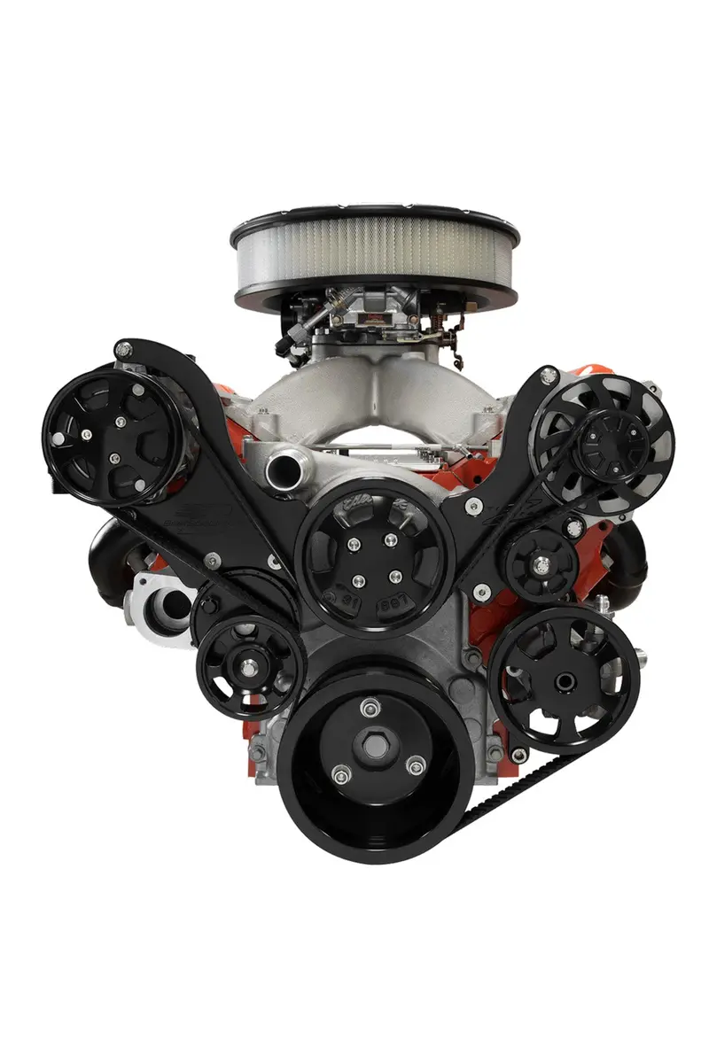 Billet Specialties Tru Trac Black Anodized Serpentine System With Natural Finish Accessories- Ls 1