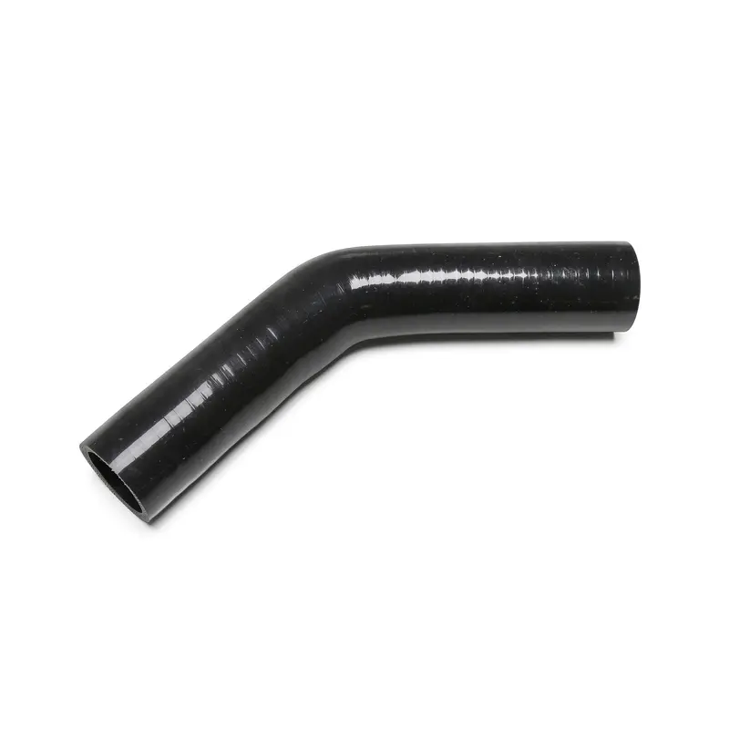 Black 1.5" Silicone Hose - 45º With 6 Inch Legs 1