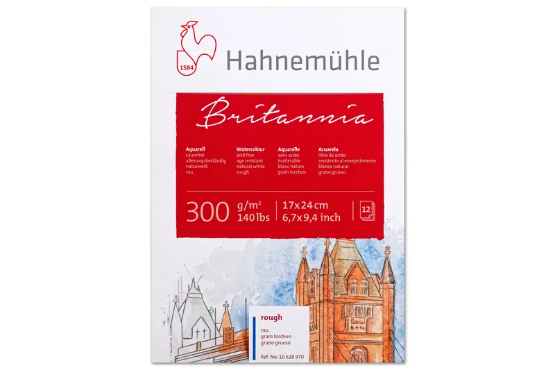 Brittania Watercolor Block, Rough 1