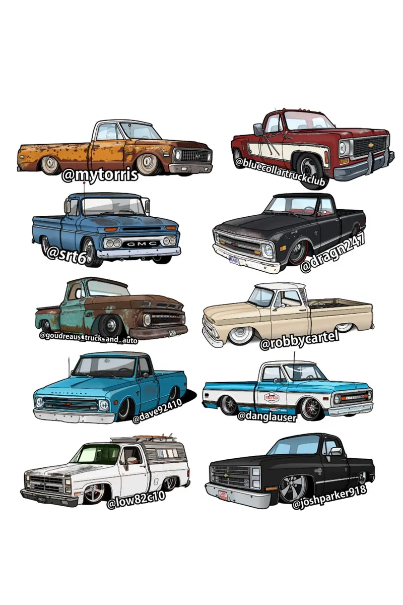C10 Truck Sticker Pack 1