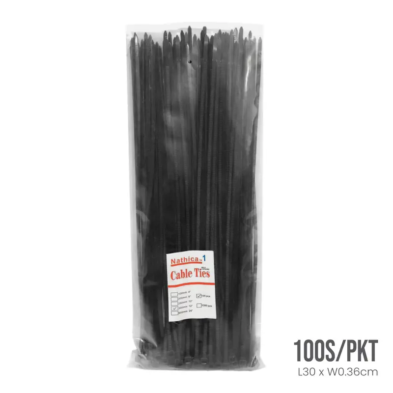 Cable Tie 3.6X300mm 100S Black (Hfh5094-Blk) 1