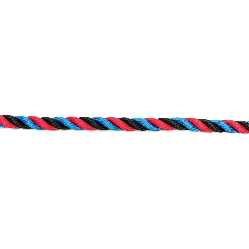 Canal Mooring Line 3 Strand Rope Red/Black/Blue 8Mm 1