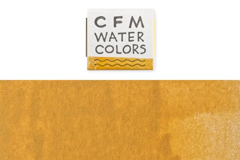 Cfm Watercolor Half Pan, Blue Ridge Yellow Ochre 1