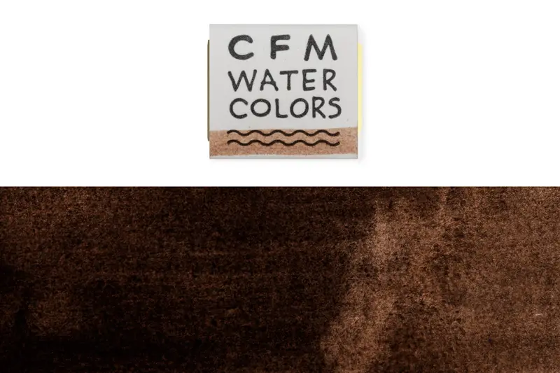Cfm Watercolor Half Pan, Burnt Umber Dark 1