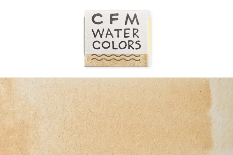 Cfm Watercolor Half Pan, French Ochre Very Light 1
