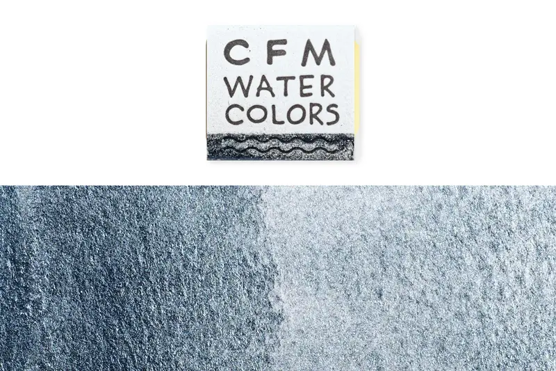 Cfm Watercolor Half Pan, Paliochrome Blue Silver 1