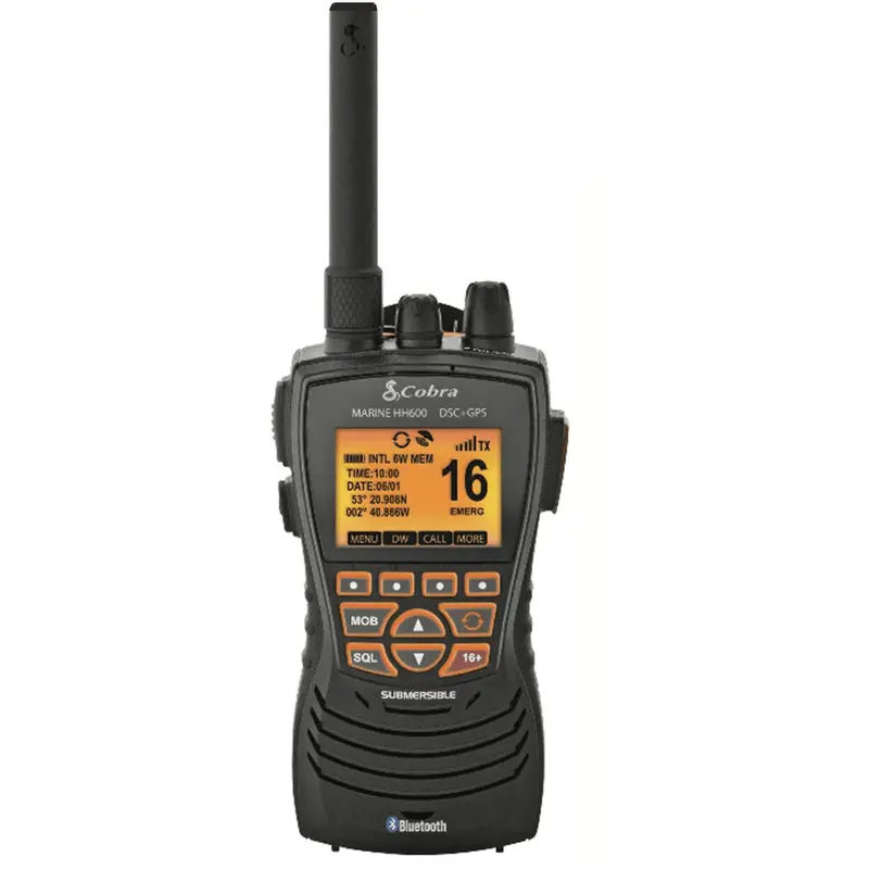 Cobra Marine Dsc Mr Hh 600E Vhf Hand Held Vhf Floating Radio Gps Bluetooth 1