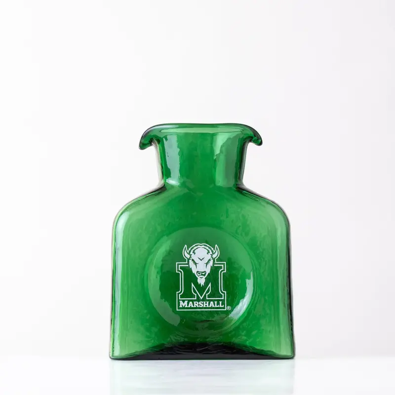 Collegiate 384 Water Bottle: Marshall University, Marco Mascot - Clover 1